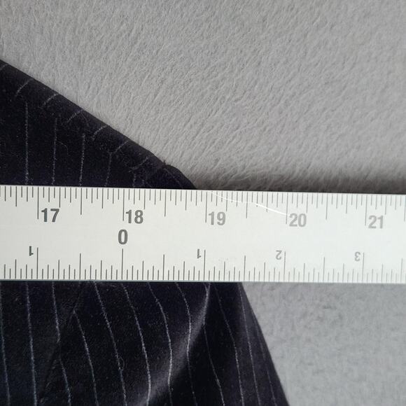 Zagato Blazer Mens 36R Black Pinstripe Velvet Sport Coat 3-Button Notch Lapel - Picture 8 of 16